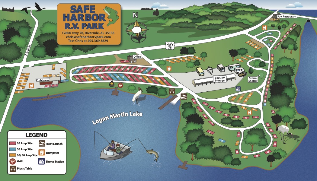 Map of Safe Harbor RV Park